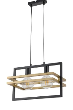 Moderne Lampen|Designerlampen*Sigma Schwarze Pendelleuchte Gold Metall bis 0,8 m L:40,5 cm