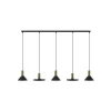 Wohnzimmerlampen|Esszimmer Lampen*Nowodvorski Schwarze Pendelleuchte lang 132cm Metall groß 5-flammig