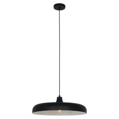 Hängelampen|Bürolampen*Steinhauer Schwarze Pendelleuchte Metall L:50 cm rund E27 Modern