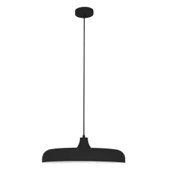 Hängelampen|Bürolampen*Steinhauer Schwarze Pendelleuchte Metall L:50 cm rund E27 Modern
