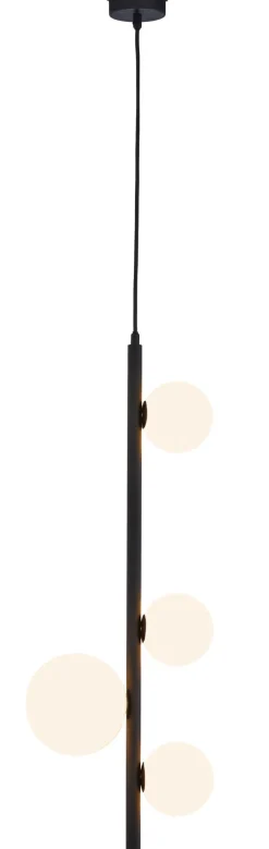 Jupiter Schwarze Pendelleuchte Metall Glas G9 L:25,5 cm blendarm< Bürolampen|Schlafzimmer Lampen