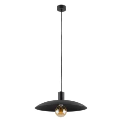 Hängelampen|Bürolampen*TK Lighting Schwarze Pendelleuchte Metall Ø41 cm rund E27 Loft