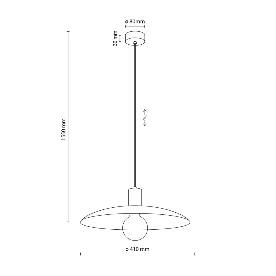 Hängelampen|Bürolampen*TK Lighting Schwarze Pendelleuchte Metall Ø41 cm rund E27 Loft