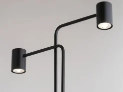 Moderne Lampen|Stehlampen*Sigma Schwarze Stehlampe Zylinder 162 cm E27 auffällig