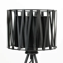 Easylight Schwarze Tischleuchte Metall H 35cm Doppelschirm< Schlafzimmer Lampen|Moderne Lampen