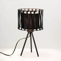 Easylight Schwarze Tischleuchte Metall H 35cm Doppelschirm< Schlafzimmer Lampen|Moderne Lampen