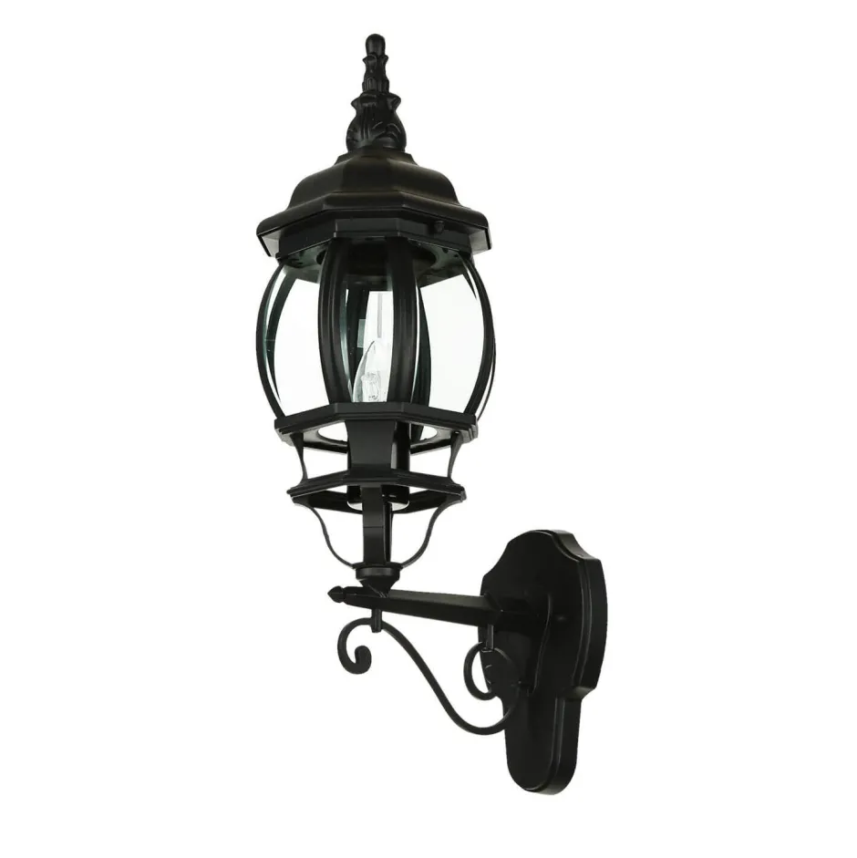 Easylight Schwarze Wand Außen Lampe rustikal regenfest BREST< Rustikale Lampen|Rustikale Außenleuchten