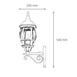Easylight Schwarze Wand Außen Lampe rustikal regenfest BREST< Rustikale Lampen|Rustikale Außenleuchten