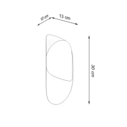 Sollux Schwarze Wandlampe indirekt H: 30 cm G9 Modern HEDDO< Wandleuchten|Flurlampen