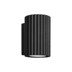 Flurlampen|Wohnzimmerlampen*Sollux Schwarze Wandlampe klein 10 cm hoch GU10 aus Aluminium Modern