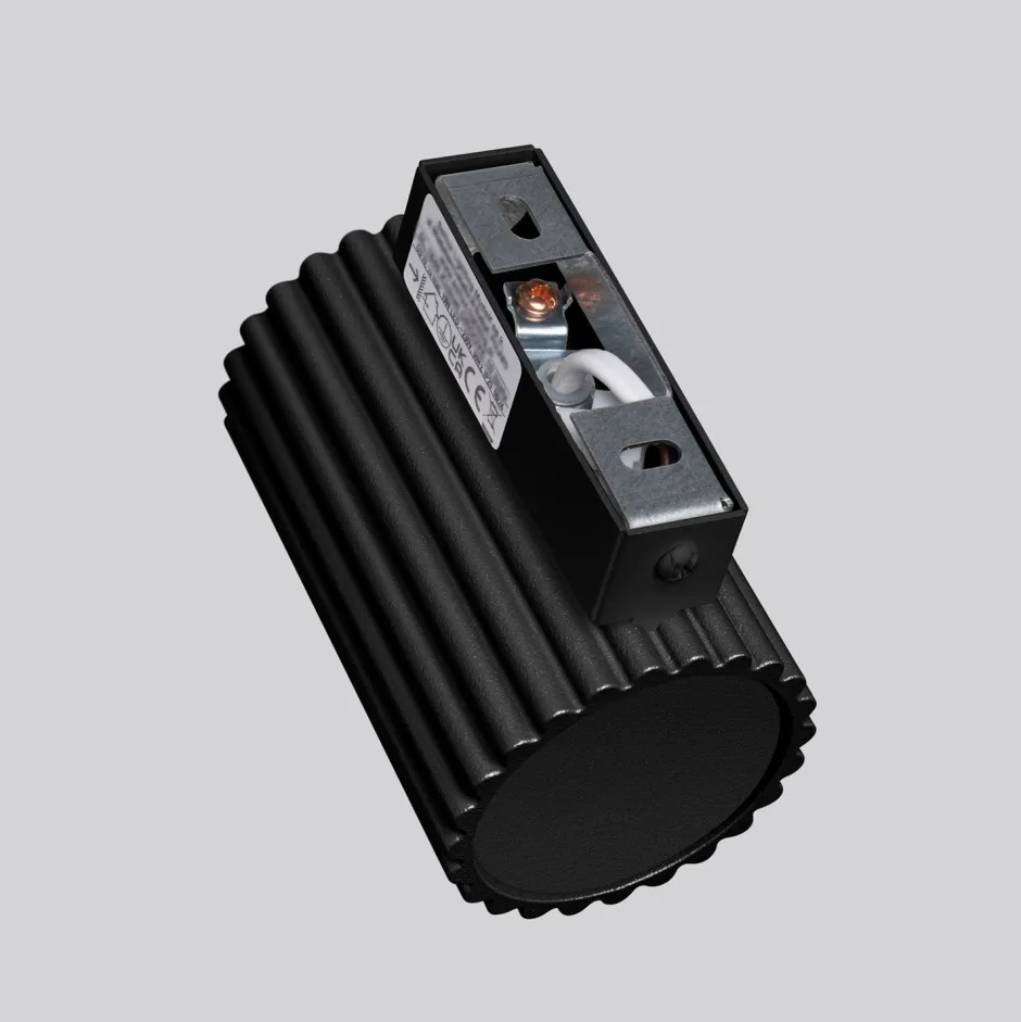 Flurlampen|Wohnzimmerlampen*Sollux Schwarze Wandlampe klein 10 cm hoch GU10 aus Aluminium Modern