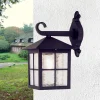 Außenleuchten Antik|Außenwandleuchten*Elstead Schwarze Wandleuchte Aluminium IP43 Rustikal Außen