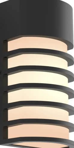 Metall Lampen|Fassadenstrahler*Eco-Light Schwarze Wandleuchte außen Aluminium H:24,3 cm IP54 E27