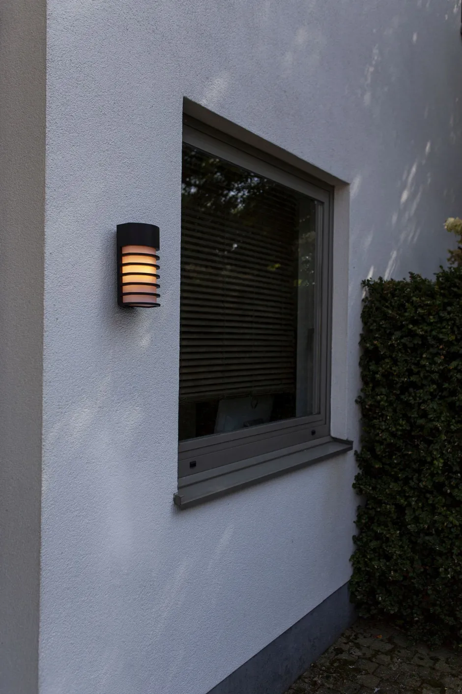 Metall Lampen|Fassadenstrahler*Eco-Light Schwarze Wandleuchte außen Aluminium H:24,3 cm IP54 E27