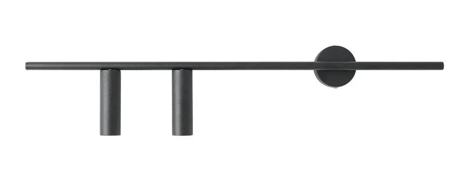 ALDEX Schwarze Wandleuchte Metall Zylinder GU10 B:80 cm< Wandleuchten|Badezimmer Lampe