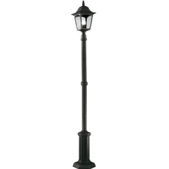 Lampen Aus Aller Welt|Vintage Lampen*Elstead Schwarze Wegbeleuchtung FRANKIE 179cm hoch Rustikal