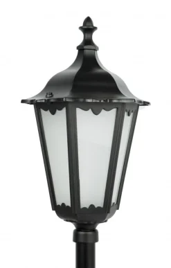 Außenleuchten Antik|Gartenlaternen*SU-MA Schwarze Wegeleuchte 114cm Rustikal Aluminium Glas