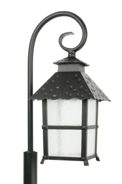 SU-MA Schwarze Wegeleuchte MONTREAL 86 cm IP43 E27< Rustikale Lampen|Metall Lampen