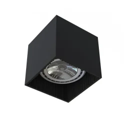 Küchenlampen|Spots*Nowodvorski Schwarzer Aufbauspot eckig B:12,5cm GU10 Metall kompakt