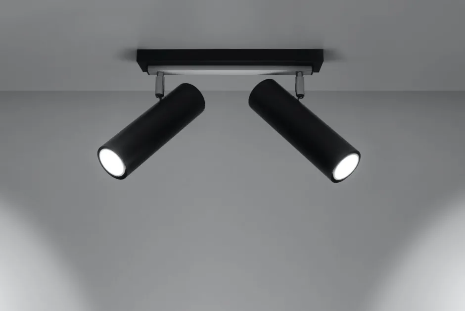 Sollux Schwarzer Deckenstrahler Metall L:30cm DUCCIA< Deckenleuchten|Flurlampen