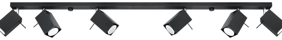 Wohnzimmerlampen|Moderne Lampen*Sollux Schwarzer Deckenstrahler FALERIA 120 cm lang 6x GU10