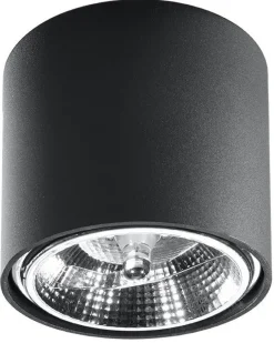 Moderne Lampen|Küchenlampen*Sollux Schwarzer Spot Decke Ø12cm rund GU10 Modern vielseitig