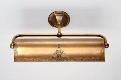 Berliner Messingleuchten Schwenkbare Bilderlampe Messing massiv E14 B:34 cm< Flurlampen|Wohnzimmerlampen