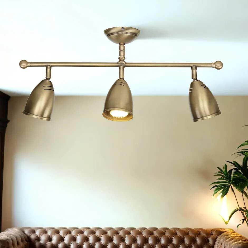 Metall Lampen|Messinglampen*Giovanni Battista Schwenkbare Deckenlampe Rustikal Bronze Hell