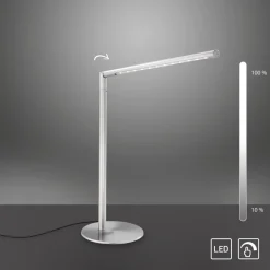 Just Light Schwenkbare LED Schreibtischleuchte Metall 5 W dimmbar< Metall Lampen|Schlafzimmer Lampen
