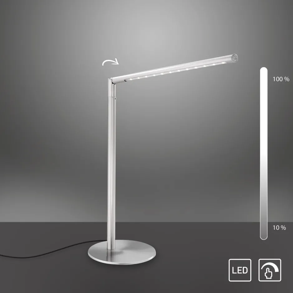 Just Light Schwenkbare LED Schreibtischleuchte Metall 5 W dimmbar< Metall Lampen|Schlafzimmer Lampen