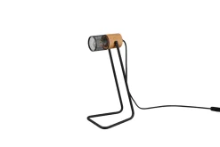 Trio Reality Schwenkbare Schreibtischlampe Metall Holz 40 cm E14< Bürolampen|Metall Lampen
