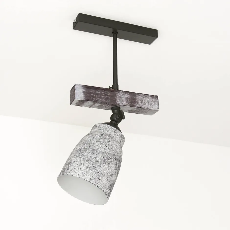 Luminex Shabby Chic Deckenlampe Weiß Grau schwenkbar AGAP< Wandleuchten|Küchenlampen