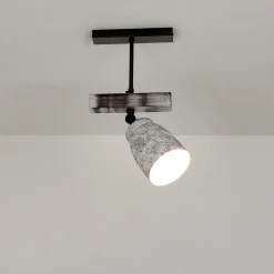 Luminex Shabby Chic Deckenlampe Weiß Grau schwenkbar AGAP< Wandleuchten|Küchenlampen