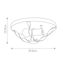 Elstead Shabby Deckenleuchte Rustikal Metall Ø 33 cm rund Grau< Deckenleuchten|Flurlampen