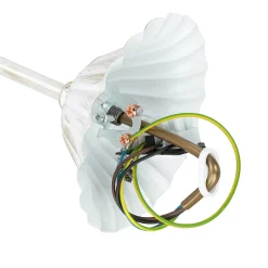 Jupiter Shabby Kronleuchter in Gold Ecru Ø64cm GANARA< Stofflampen|Esszimmer Lampen