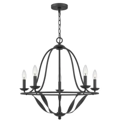 Wohnzimmerlampen|Esszimmer Lampen*Elstead Shabby Kronleuchter Metall Grau Ø 63,6 cm Rustikal