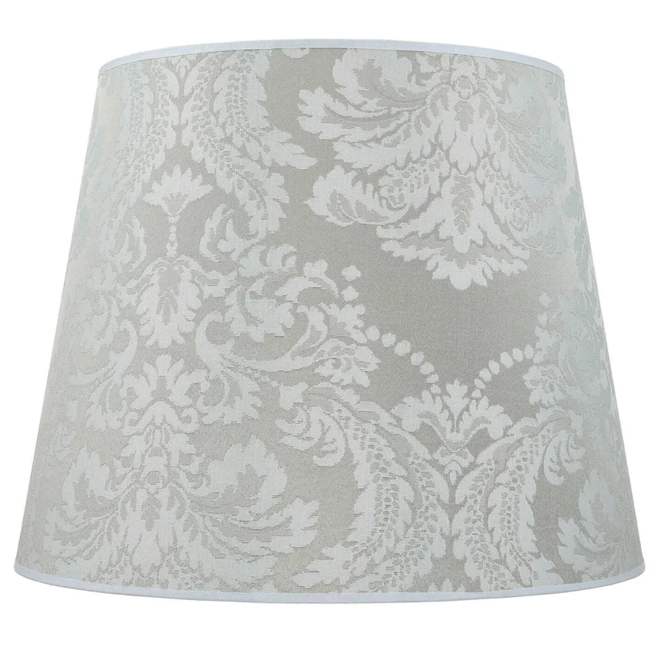 Lampenschirme*Duolla Silberner Lampenschirm Stehlampe Stoff E27 WILLOW