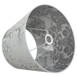 Lampenschirme*Duolla Silberner Lampenschirm Stehlampe Stoff E27 WILLOW