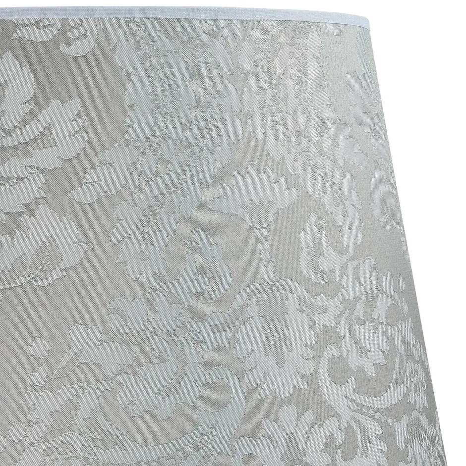 Lampenschirme*Duolla Silberner Lampenschirm Stehlampe Stoff E27 WILLOW