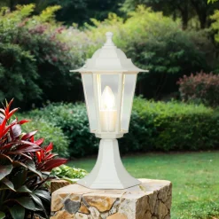 Easylight Sockel Wegeleuchte Garten PARIS Weiß IP44 rustikal< Rustikale Lampen|Rustikale Außenleuchten