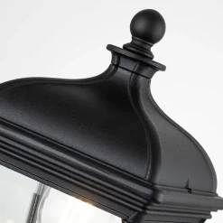 Gartenlaternen|Industrie Lampen*Elstead Sockelleuchte 39,3 cm IP44 Schwarz E27 Garten Weg