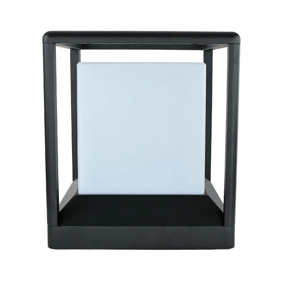 Maytoni Sockelleuchte Aluminium E27 IP65 25,5 cm Graphit eckig< Metall Lampen|Wegeleuchten