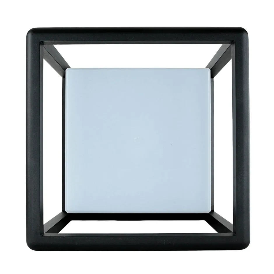 Maytoni Sockelleuchte Aluminium E27 IP65 25,5 cm Graphit eckig< Metall Lampen|Wegeleuchten