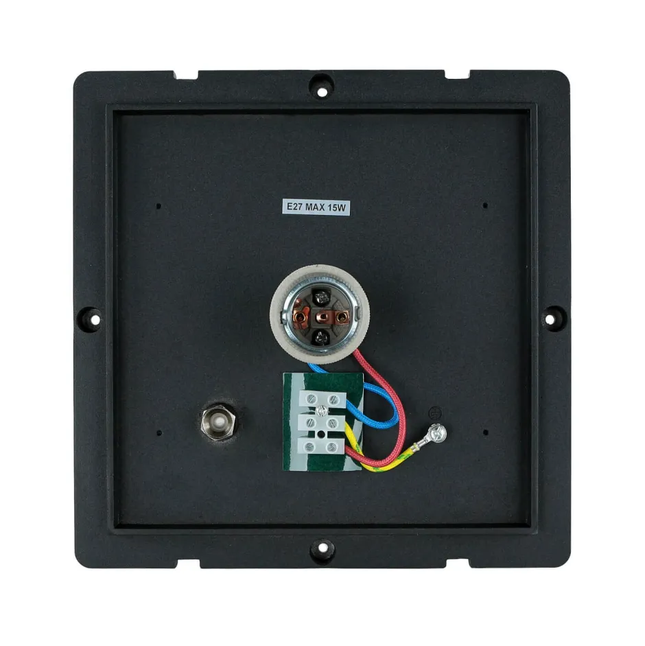 Maytoni Sockelleuchte Aluminium E27 IP65 25,5 cm Graphit eckig< Metall Lampen|Wegeleuchten