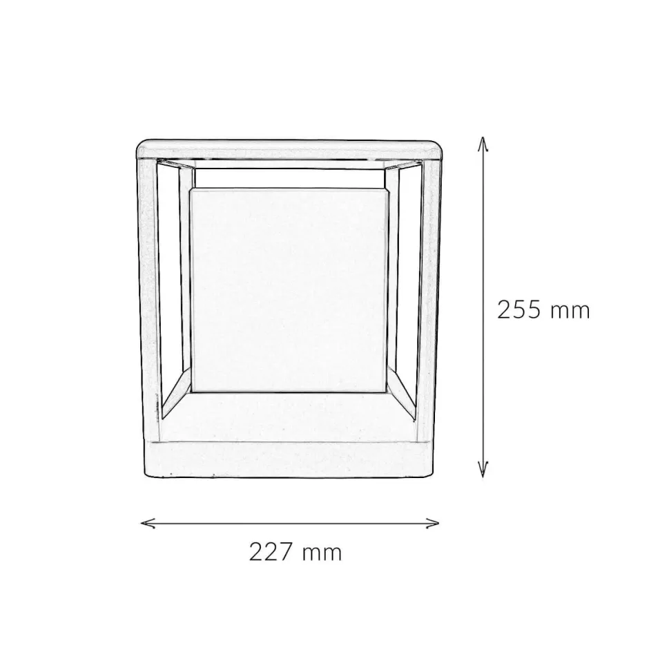 Maytoni Sockelleuchte Aluminium E27 IP65 25,5 cm Graphit eckig< Metall Lampen|Wegeleuchten