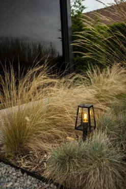 Eco-Light Sockelleuchte Aluminium Glas E27 IP44 H:33,8 cm Modern< Metall Lampen|Wegeleuchten