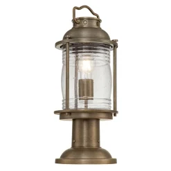 Gartenlaternen|Industrie Lampen*Elstead Sockelleuchte Aluminium Glas E27 IP44 47,1 cm Vintage