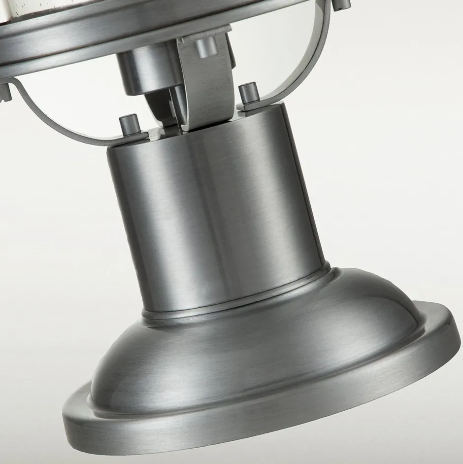 Vintage Lampen|Metall Lampen*Elstead Sockelleuchte Aluminium Glas E27 IP44 46,6 cm hoch