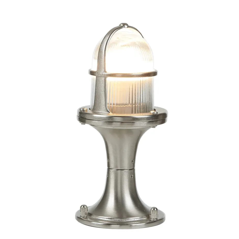 Lido Sockelleuchte außen 25 cm E27 IP64 Messing Glas< Metall Lampen|Messinglampen