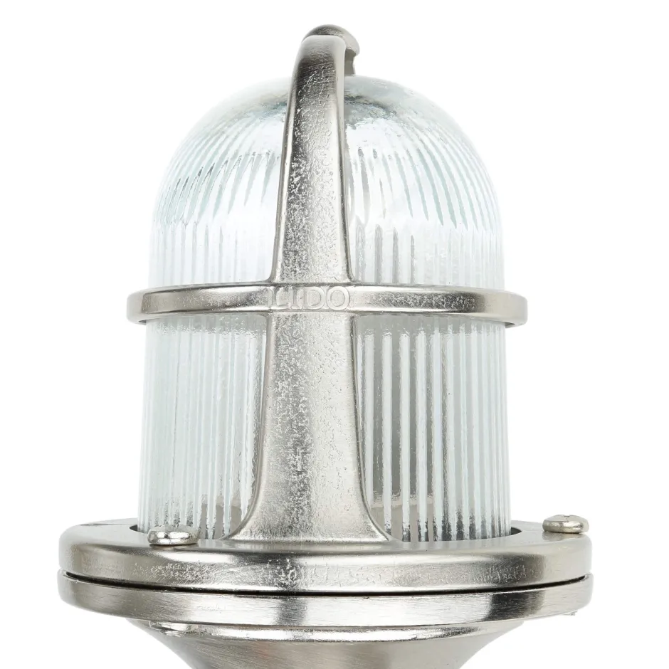 Lido Sockelleuchte außen 25 cm E27 IP64 Messing Glas< Metall Lampen|Messinglampen